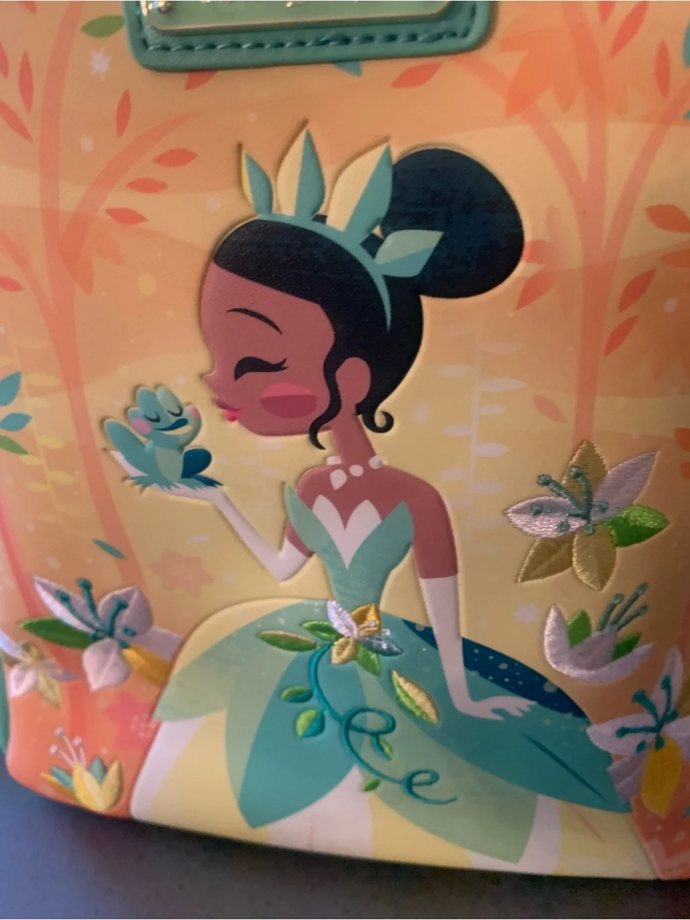 DISNEY, NEW WITH NO TAG, LOUNGEFLY, mini backpack, THE PRINCESS and THE FROG.